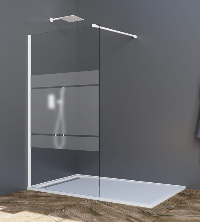 "SCREEN" PAROI DE DOUCHE WALK-IN FIXE - Blanc Frost