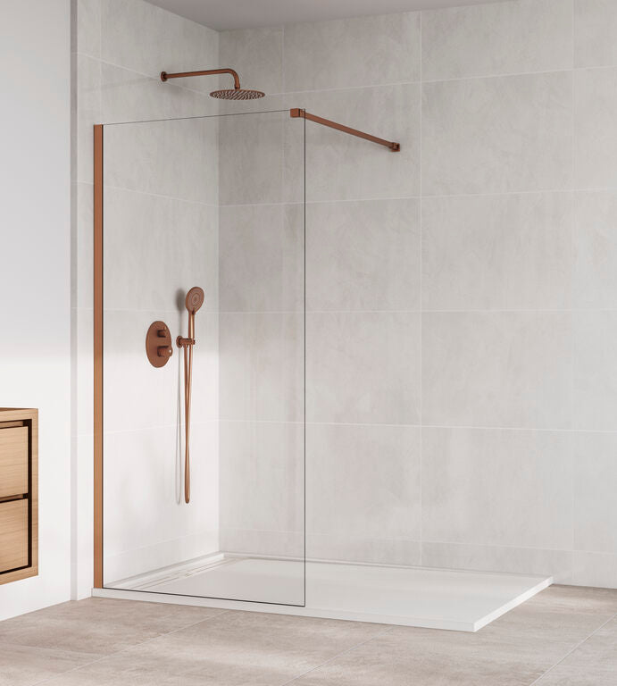 "SCREEN" PAROI DE DOUCHE WALK-IN FIXE - Cuivre Transparent