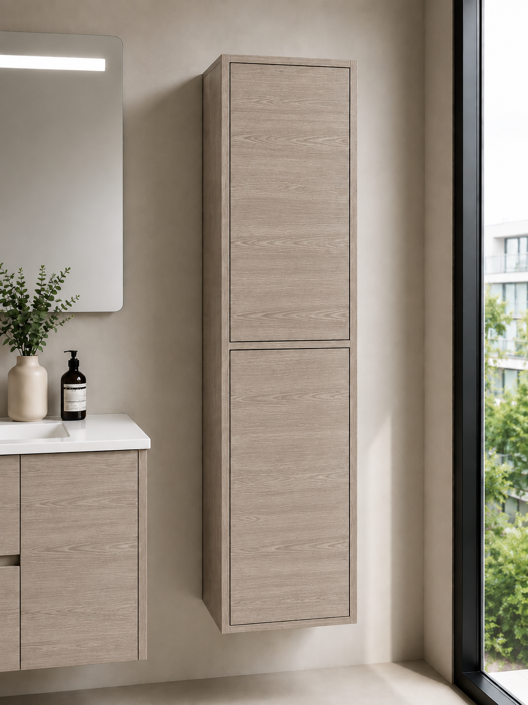 Colonne de salle de bain FLORENCIA deux portes 140 cm