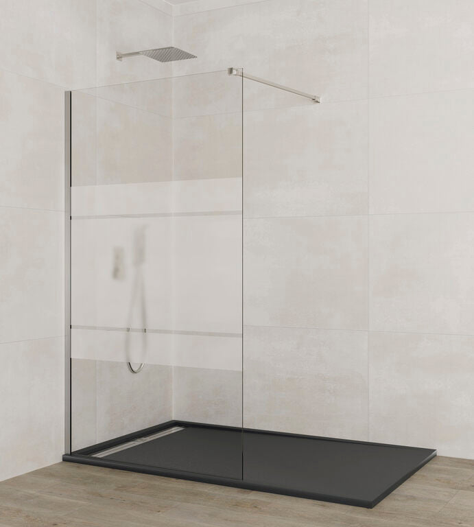 "SCREEN" PAROI DE DOUCHE WALK-IN FIXE - Chrome Frost