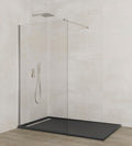 "SCREEN" VASTE WALK-IN DOUCHEWAND - Chroom transparant