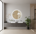 LED-spiegel Ares Gold / Black