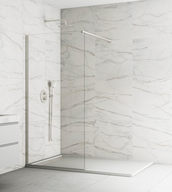 "SCREEN" PAROI DE DOUCHE WALK-IN FIXE - Nickel Transparent