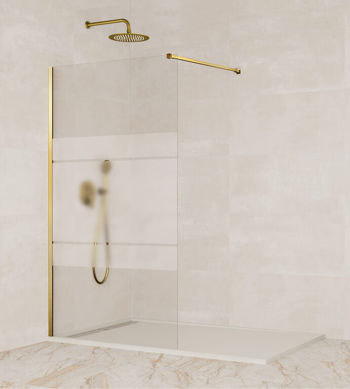 "SCREEN" PAROI DE DOUCHE WALK-IN FIXE - Or Frost