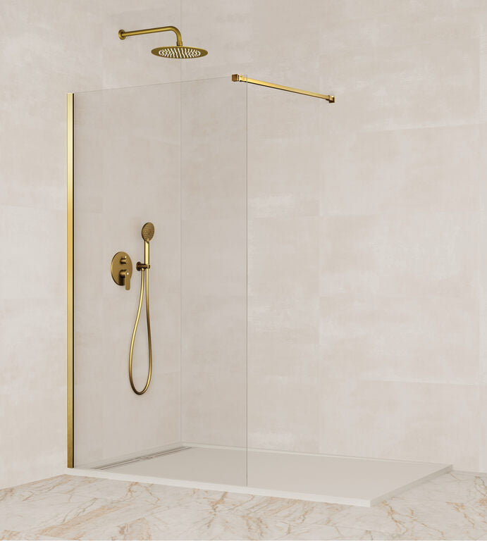 "SCREEN" PAROI DE DOUCHE WALK-IN FIXE - Or Transparent