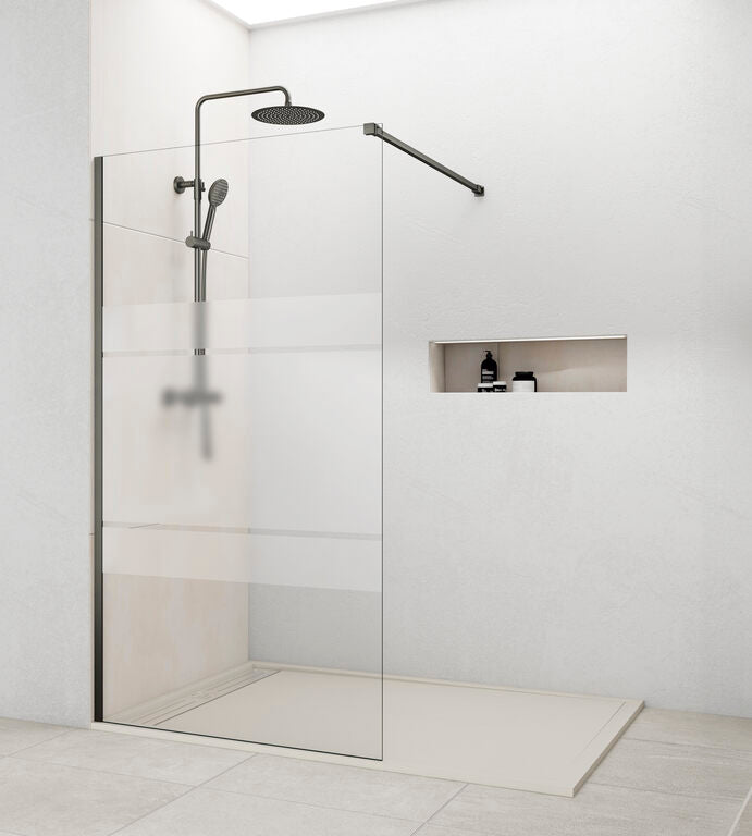 "SCREEN" PAROI DE DOUCHE WALK-IN FIXE - Titane Frost