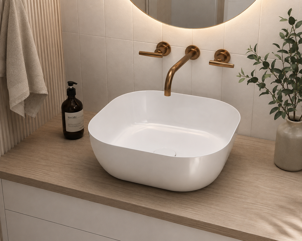 Lavabo en porcelaine à poser OBI