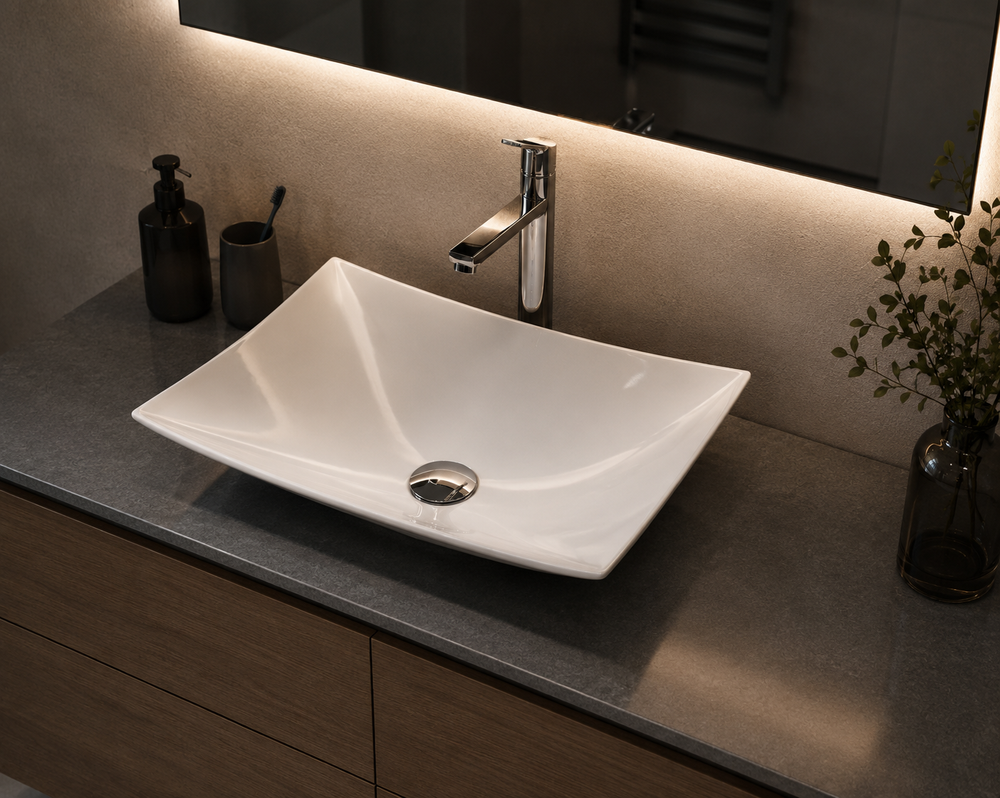 Lavabo en porcelaine à poser sur plan EUROPA