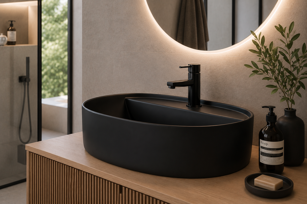 Lavabo en porcelaine à poser sur plan de travail FURNAS