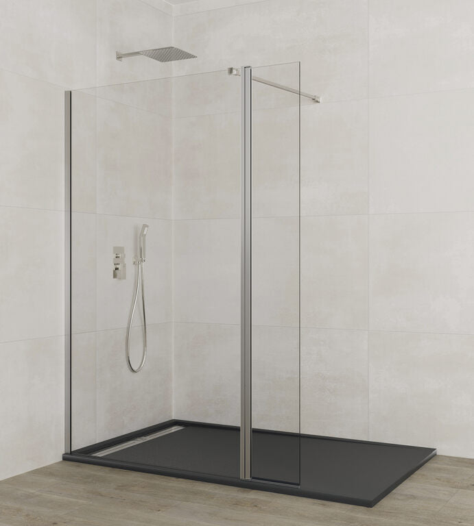 Walk-in douchewand met vast paneel en draaipaneel SCREEN