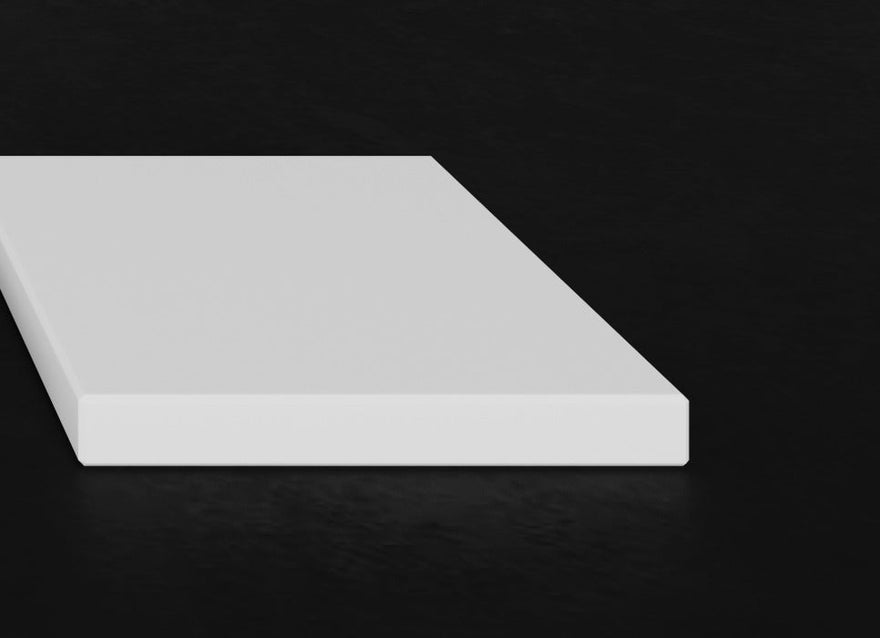 LEX Solid Surface wastafelblad zonder waskom, voorpaneel tot 12 cm